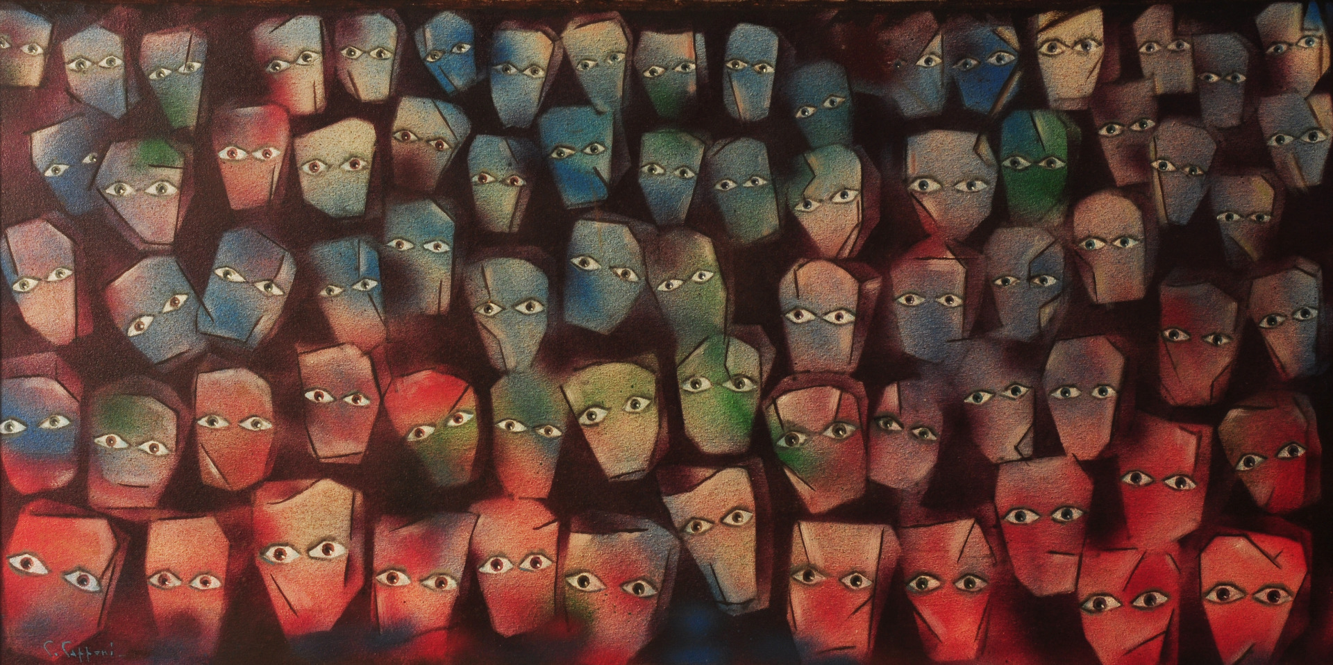 "Platea", di Cleto Capponi, olio su tela