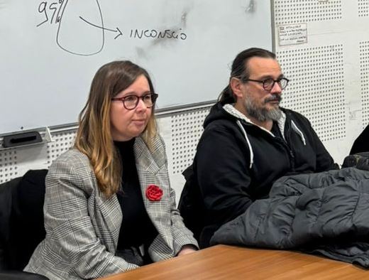 L’assessore Elisa Penna e il maestro Luca Matteucci durante l’incontro di oggi al Cambi