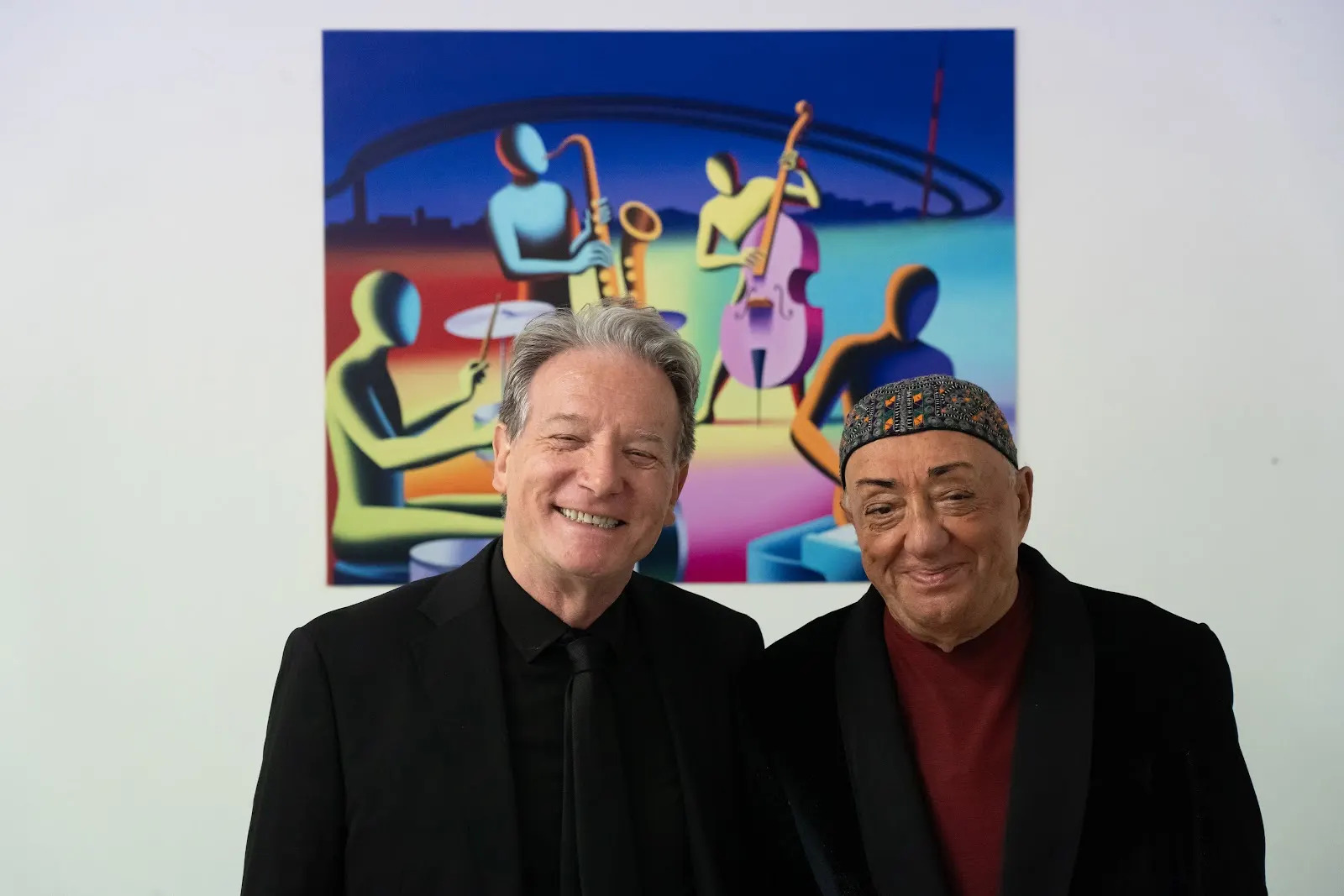 Il maestron Angelo Valori e Beppe Barra